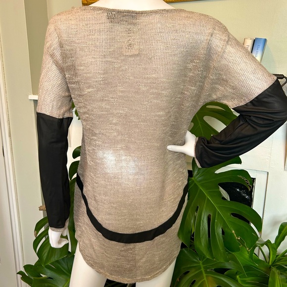 Cream Sheer Dual Fabric Top - Picture 4 of 8